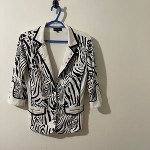 Black and White Zebra pattern Jacket. Size S